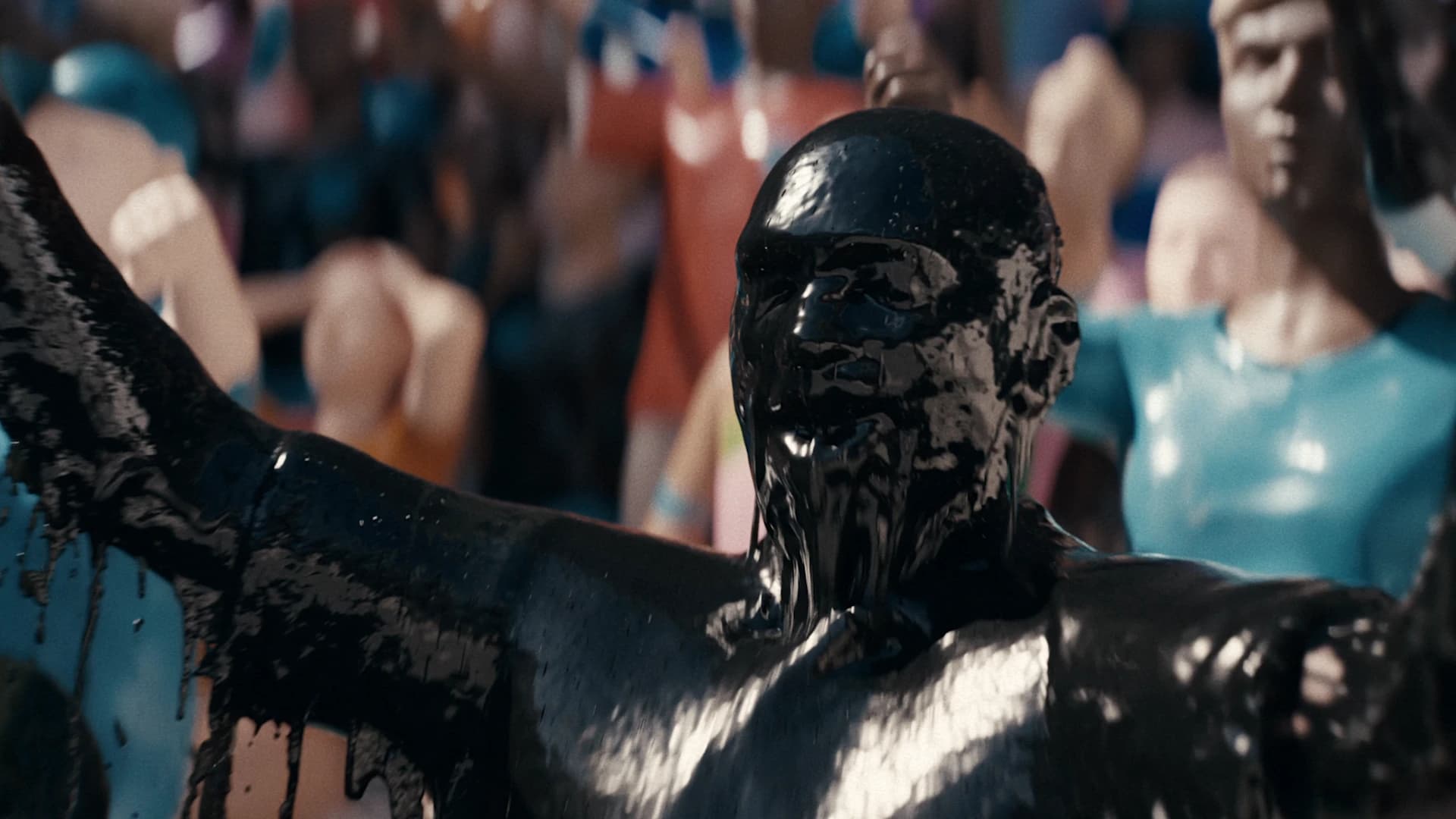 Greenpeace 11 Supporter Man Oil Surge Stadium Fluid Simulation Vfx Shading Lighting Nervous Fx Vfx