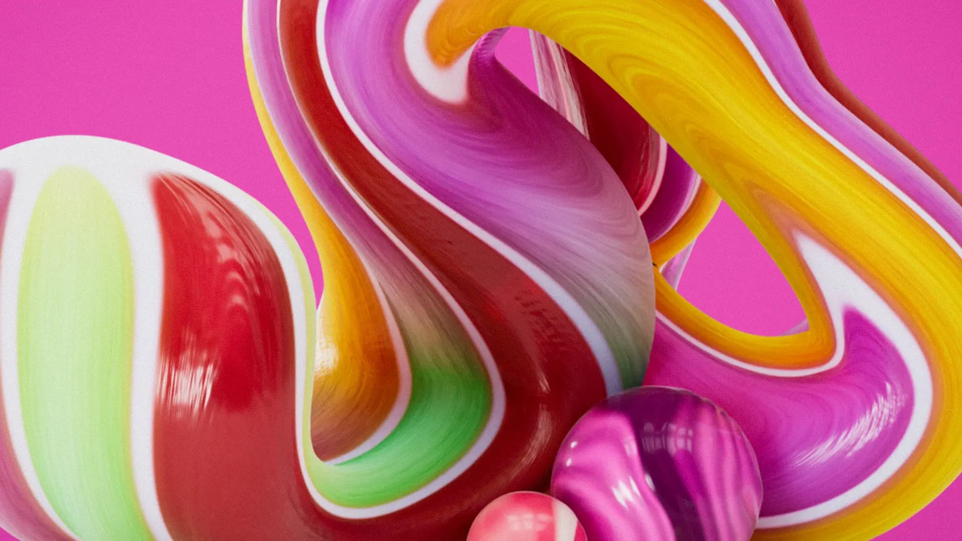 Vodafone Candy 14 Candy Visual Abstract Smooth Cgi Visual 3d Modeling Nervous Fx Vfx